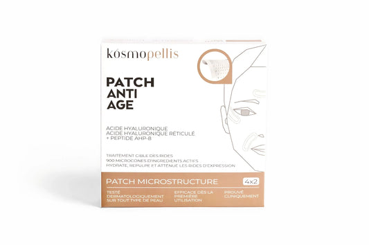 Kosmopellis patch anti-aging packaging on a white background
