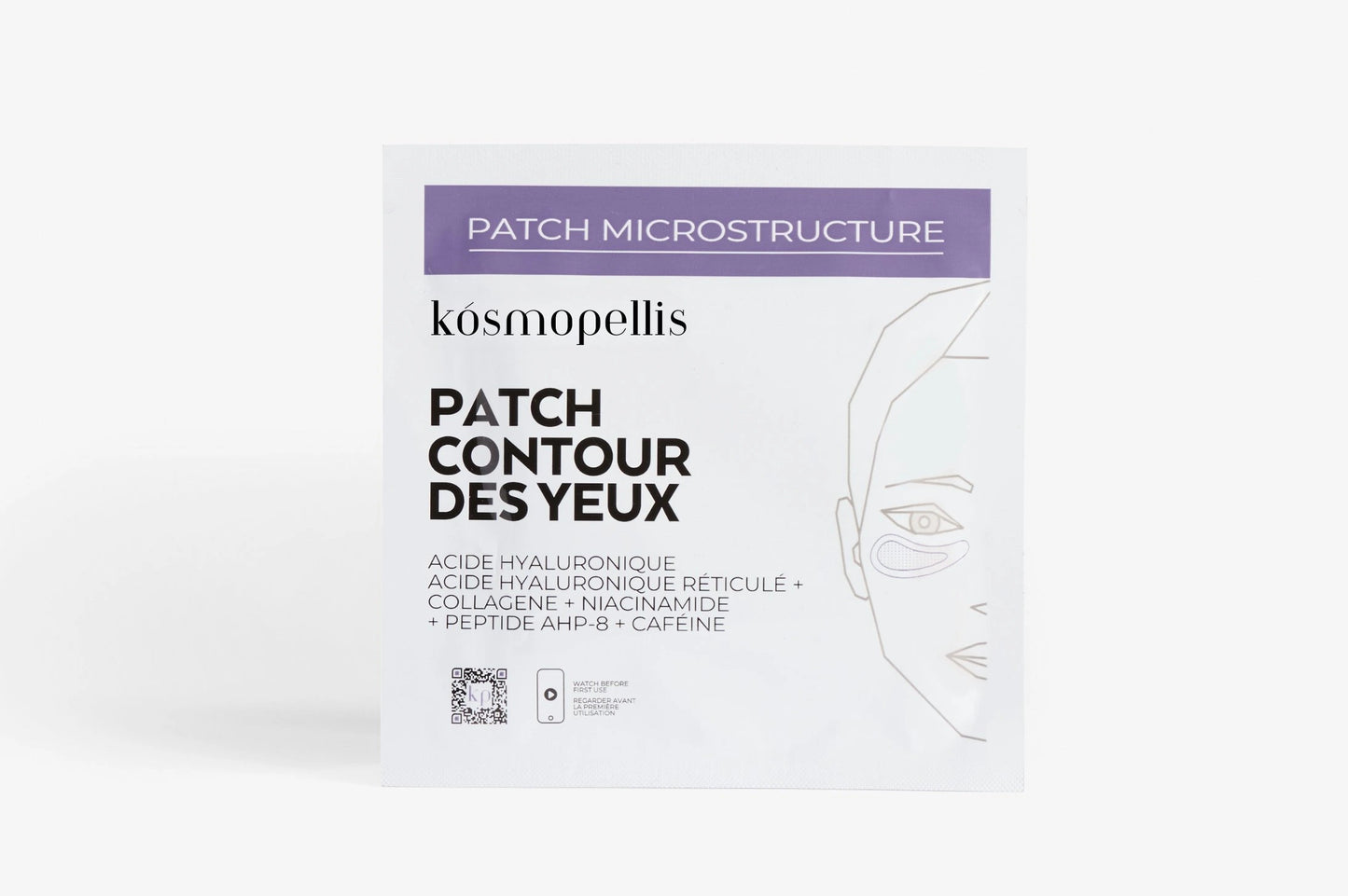 Pouch of microneedle eye contour patches 